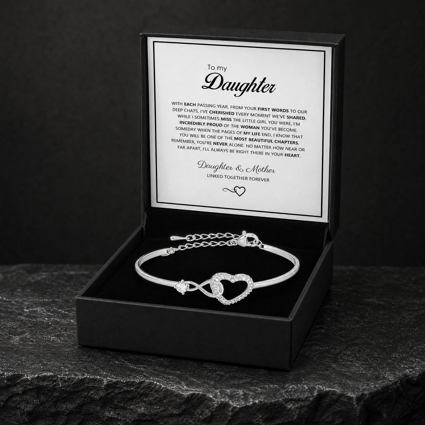 To My Daughter: Forever Linked Bracelet