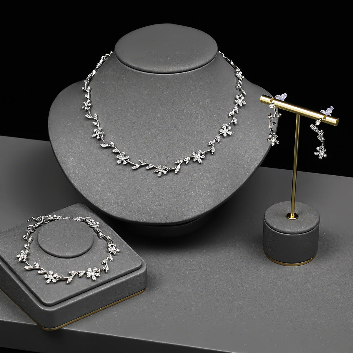 Rosé Garden 3-Piece Jewelry Set