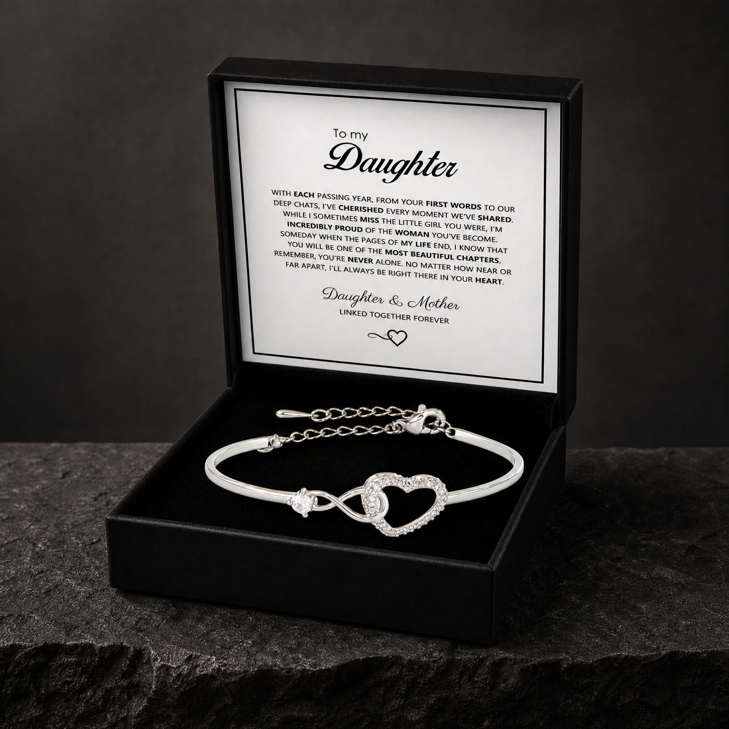 To My Daughter: Forever Linked Bracelet
