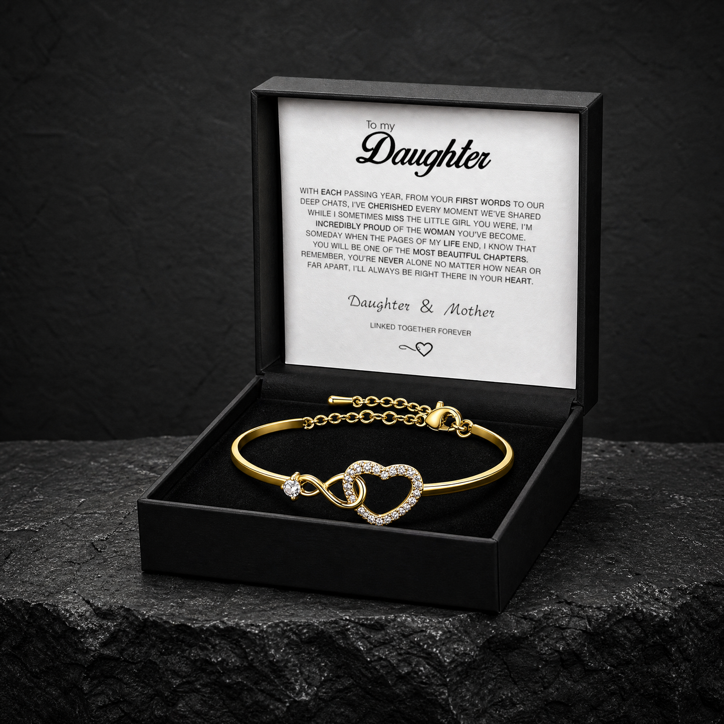 To My Daughter: Forever Linked Bracelet
