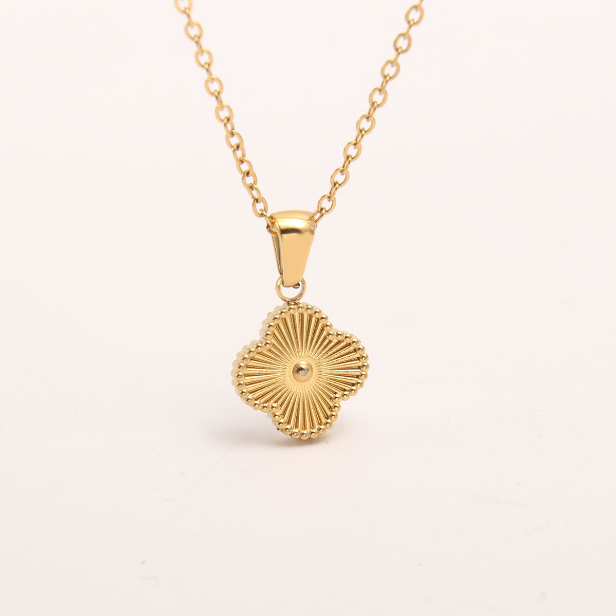 Ivory Bloom Initial Necklace