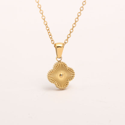 Ivory Bloom Initial Necklace