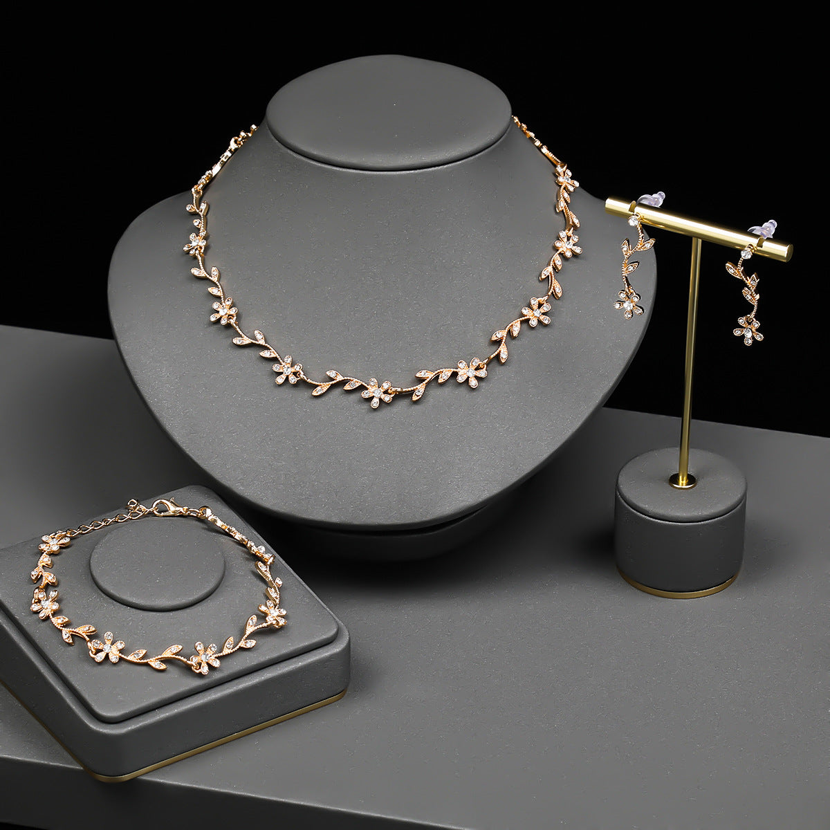 Rosé Garden 3-Piece Jewelry Set